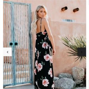 Vici maxi black floral dress